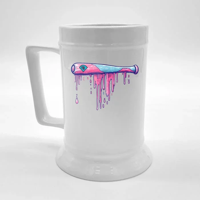 Baseball Bat With Sprinkles Drip Front & Back Beer Stein