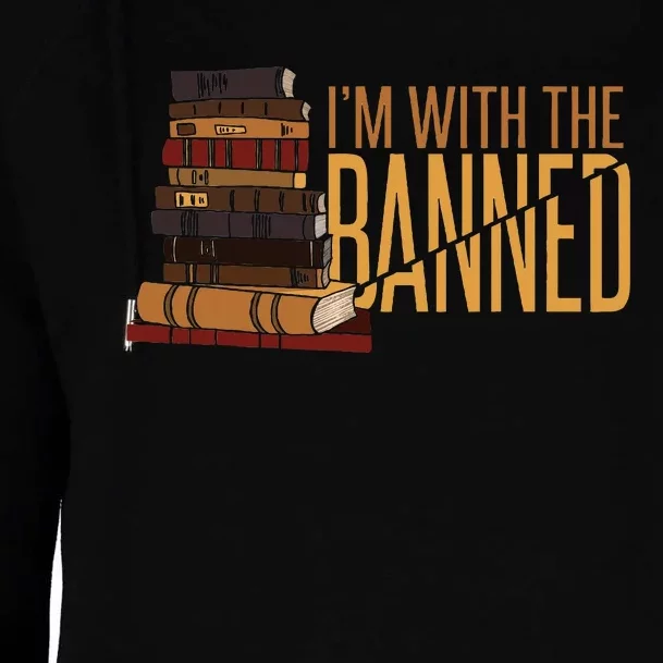 Banned Books Week Librarian IM With The Banned Womens Funnel Neck Pullover Hood