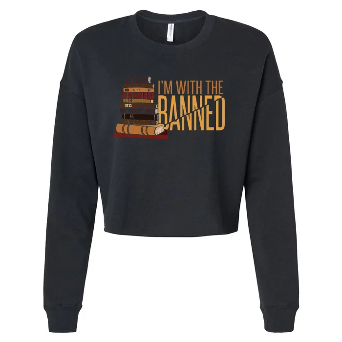 Banned Books Week Librarian IM With The Banned Cropped Pullover Crew