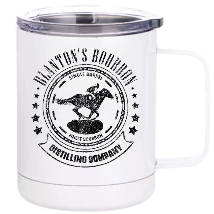 Blantons Bourbon Whiskey Distilling Company Front & Back 12oz Stainless Steel Tumbler Cup