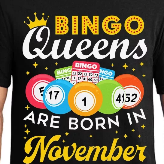 Bingo Birthday Women Bingo Queens Are Born In November Pajama Set