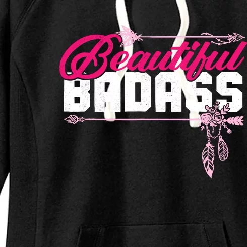 Beautiful Badass | Wo Empowerment Pink Women's Fleece Hoodie