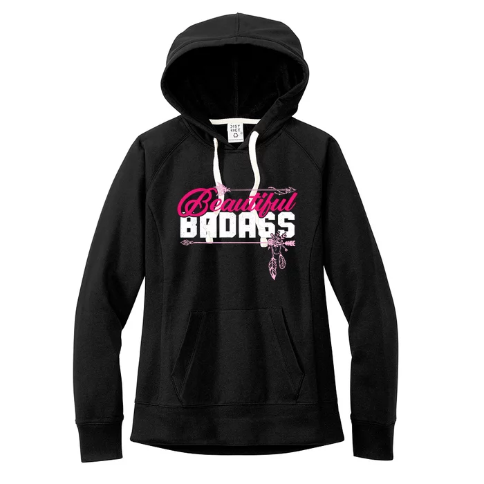 Beautiful Badass | Wo Empowerment Pink Women's Fleece Hoodie