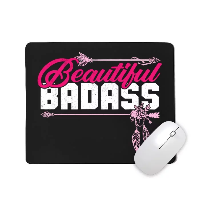 Beautiful Badass | Wo Empowerment Pink Mousepad