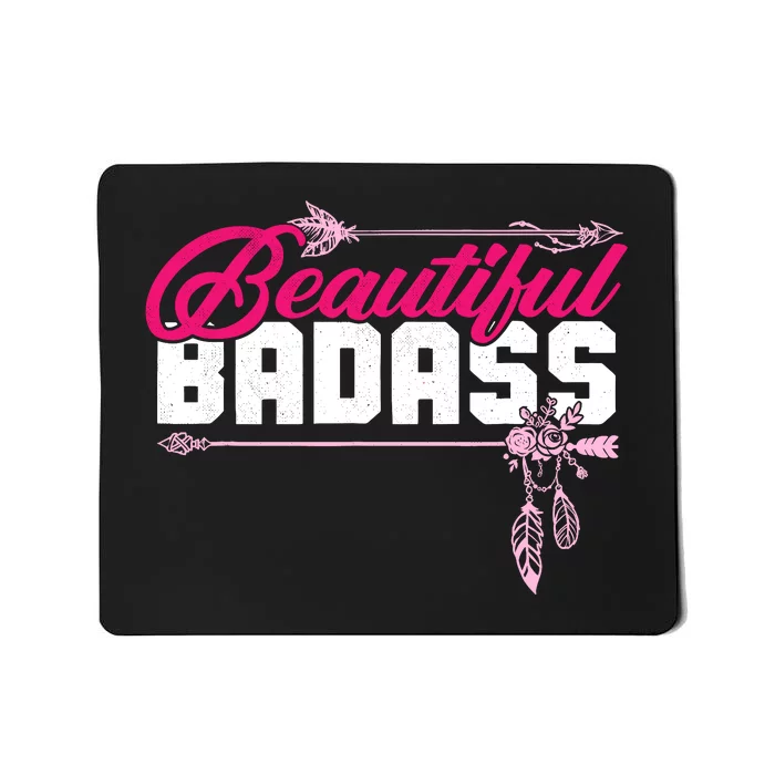 Beautiful Badass | Wo Empowerment Pink Mousepad