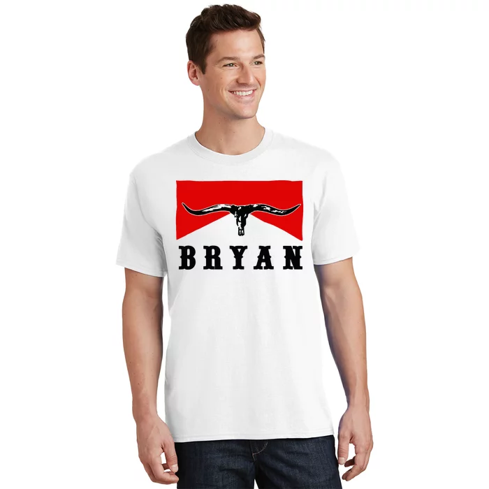 Bryan Bullhead Western Cowboy Cow Skull T-Shirt