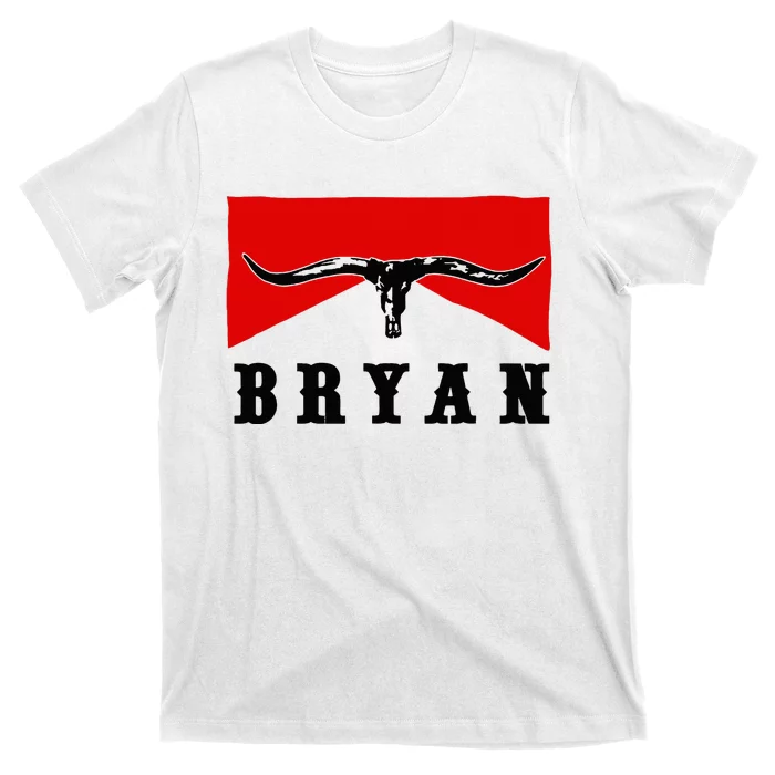 Bryan Bullhead Western Cowboy Cow Skull T-Shirt