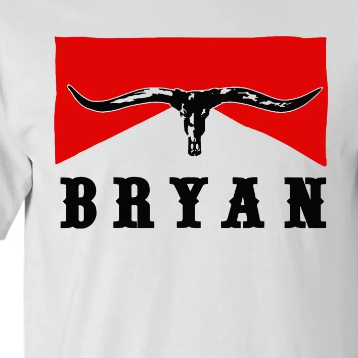 Bryan Bullhead Western Cowboy Cow Skull Tall T-Shirt