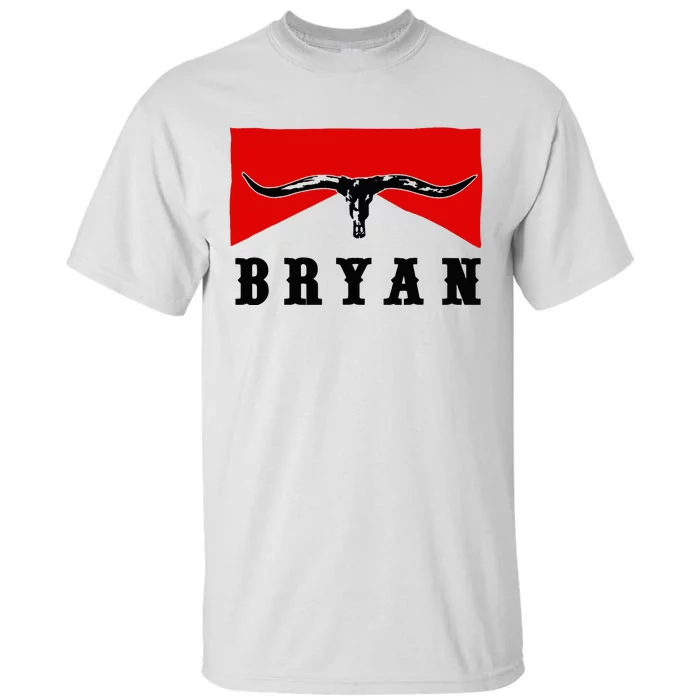 Bryan Bullhead Western Cowboy Cow Skull Tall T-Shirt