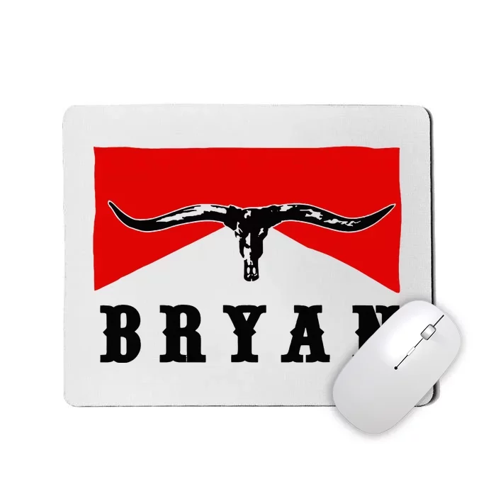 Bryan Bullhead Western Cowboy Cow Skull Mousepad