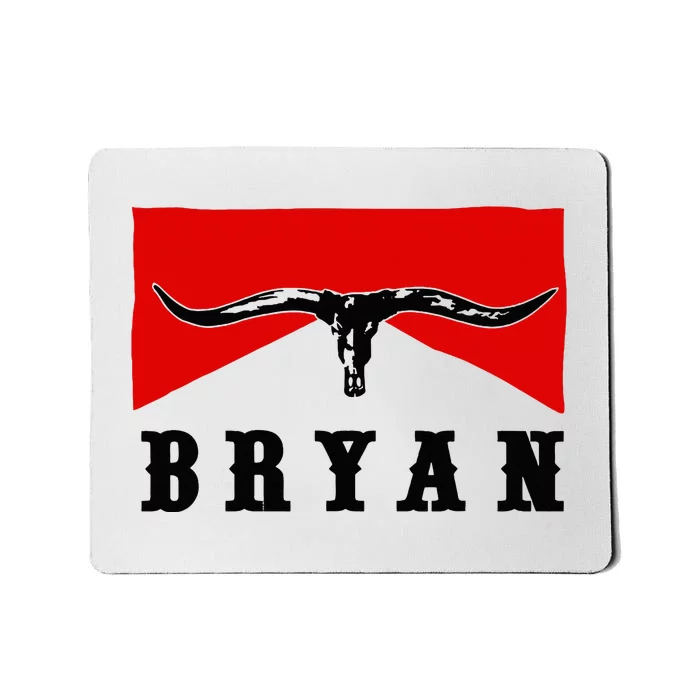 Bryan Bullhead Western Cowboy Cow Skull Mousepad