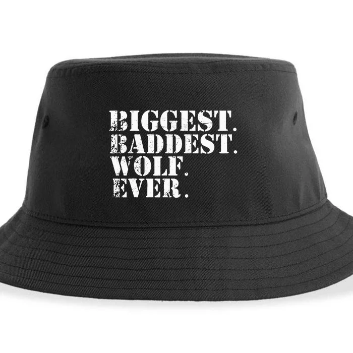 Biggest Baddest Wolf Ever. Big Bad Werewolf Winter Costume Sustainable Bucket Hat