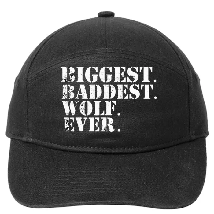 Biggest Baddest Wolf Ever. Big Bad Werewolf Winter Costume 7-Panel Snapback Hat