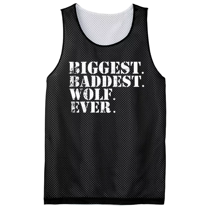 Biggest Baddest Wolf Ever. Big Bad Werewolf Winter Costume Mesh Reversible Basketball Jersey Tank