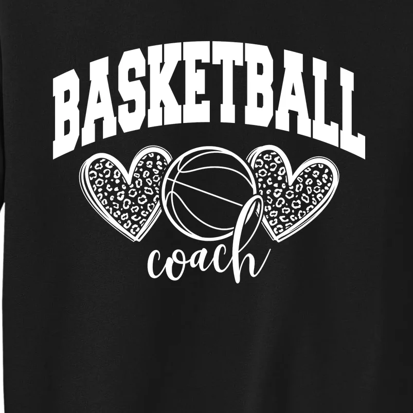 Basketball Coach Leopard Print Tall Sweatshirt