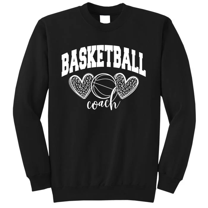 Basketball Coach Leopard Print Tall Sweatshirt