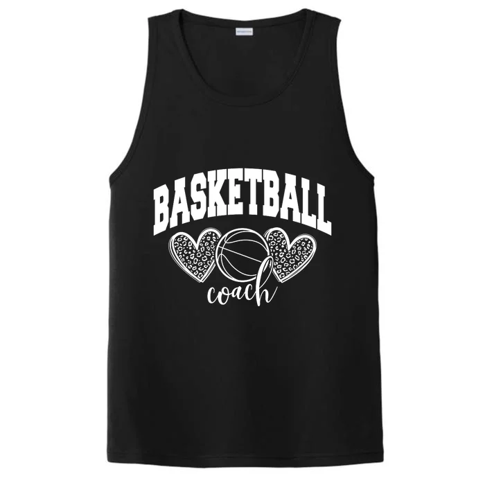 Basketball Coach Leopard Print Performance Tank