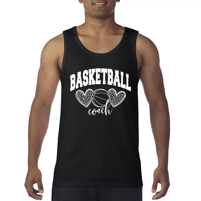 Basketball Coach Leopard Print Tank Top