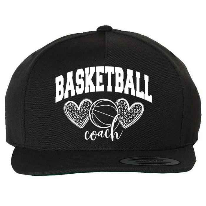 Basketball Coach Leopard Print Wool Snapback Cap