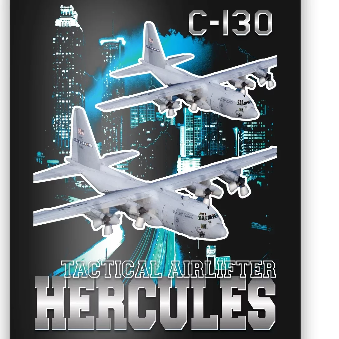 Bootleg C 130 Hercules USAF Aircraft Poster