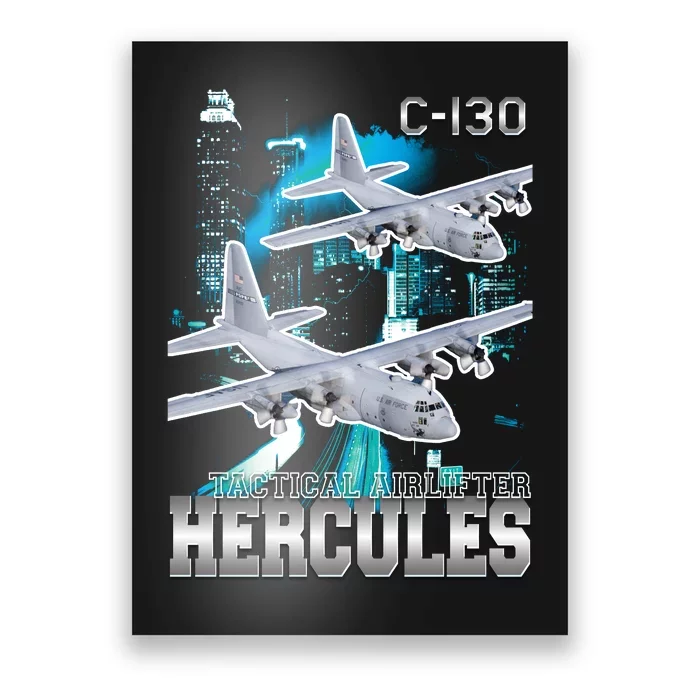 Bootleg C 130 Hercules USAF Aircraft Poster