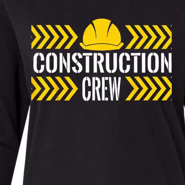 Birthday Crew 1st Construction Birthday Truck Party Womens Cotton Relaxed Long Sleeve T-Shirt