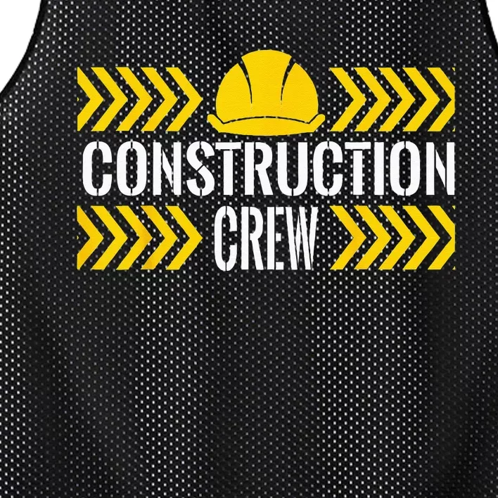 Birthday Crew 1st Construction Birthday Truck Party Mesh Reversible Basketball Jersey Tank