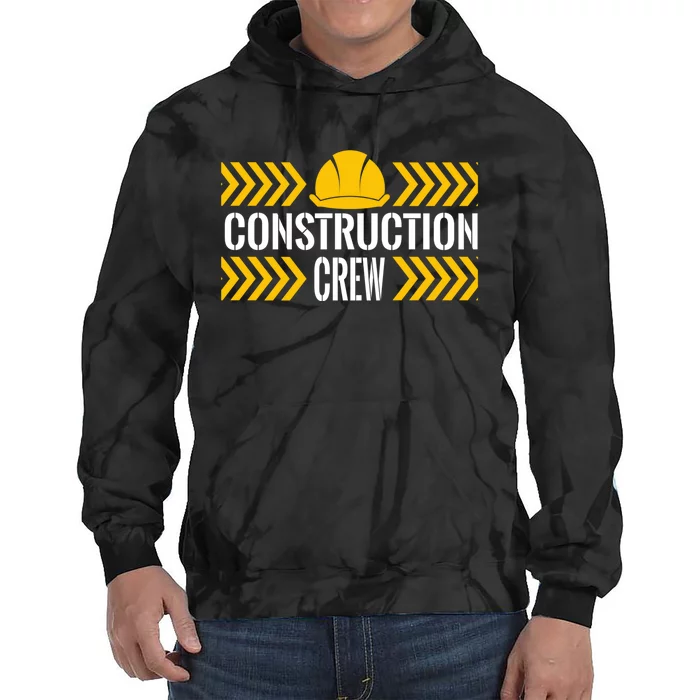 Birthday Crew 1st Construction Birthday Truck Party Tie Dye Hoodie