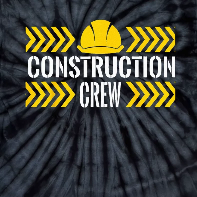 Birthday Crew 1st Construction Birthday Truck Party Tie-Dye T-Shirt