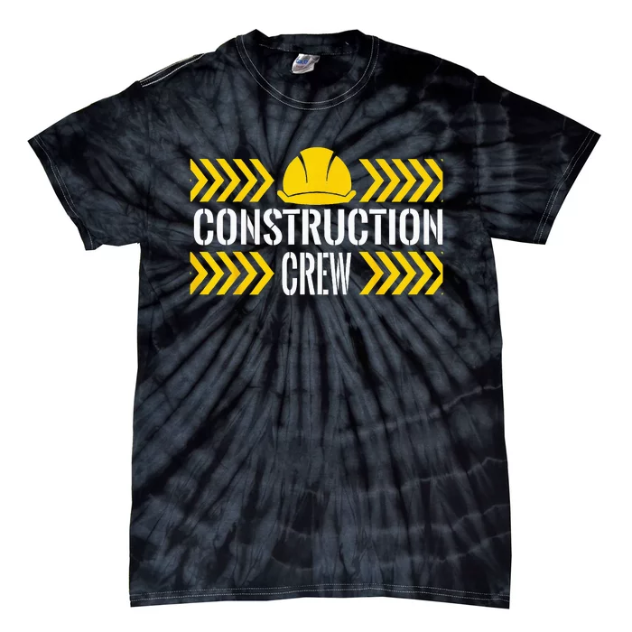 Birthday Crew 1st Construction Birthday Truck Party Tie-Dye T-Shirt