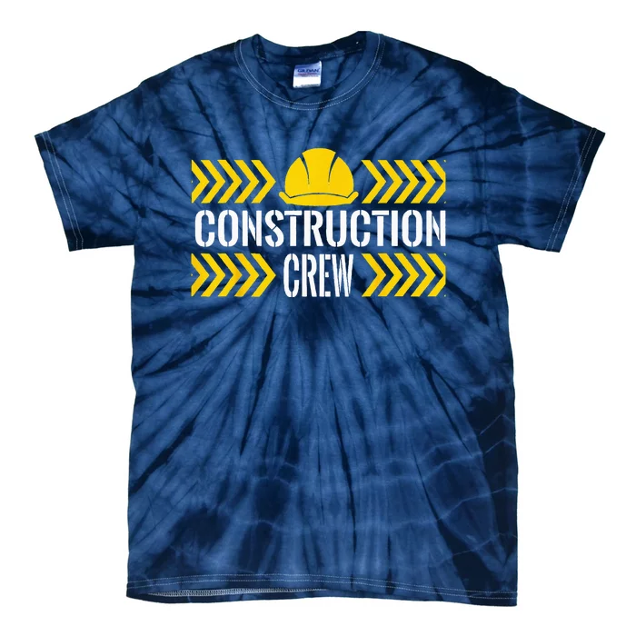 Birthday Crew 1st Construction Birthday Truck Party Tie-Dye T-Shirt