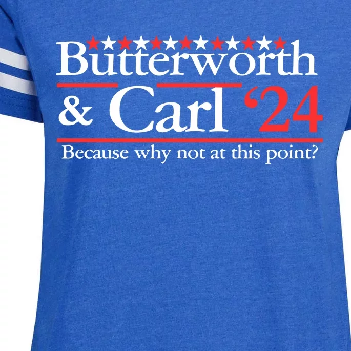 Butterworth & Carl 24 Because Why Not At This Point Enza Ladies Jersey Football T-Shirt