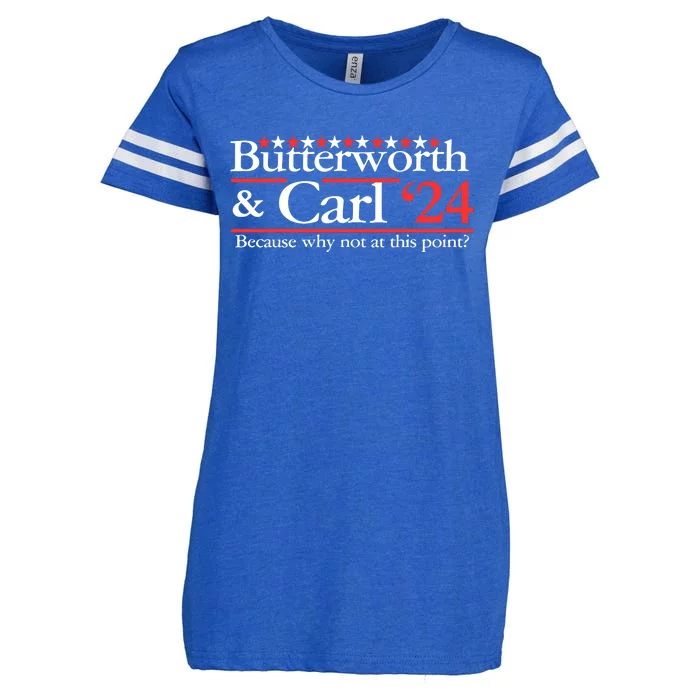 Butterworth & Carl 24 Because Why Not At This Point Enza Ladies Jersey Football T-Shirt