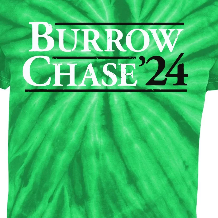 Burrow Chase 2024 Funny Burrow Chase 24 Kids Tie-Dye T-Shirt