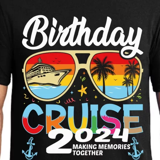 Birthday Cruise 2024 Making Memories Together Summer Sunglasses Pajama Set