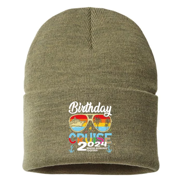 Birthday Cruise 2024 Making Memories Together Summer Sunglasses Sustainable Knit Beanie