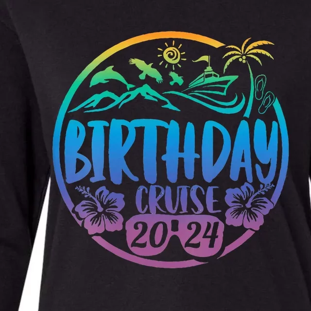 Birthday Cruise 2024 Family Cruise Trip Summer Vacation Womens Cotton Relaxed Long Sleeve T-Shirt