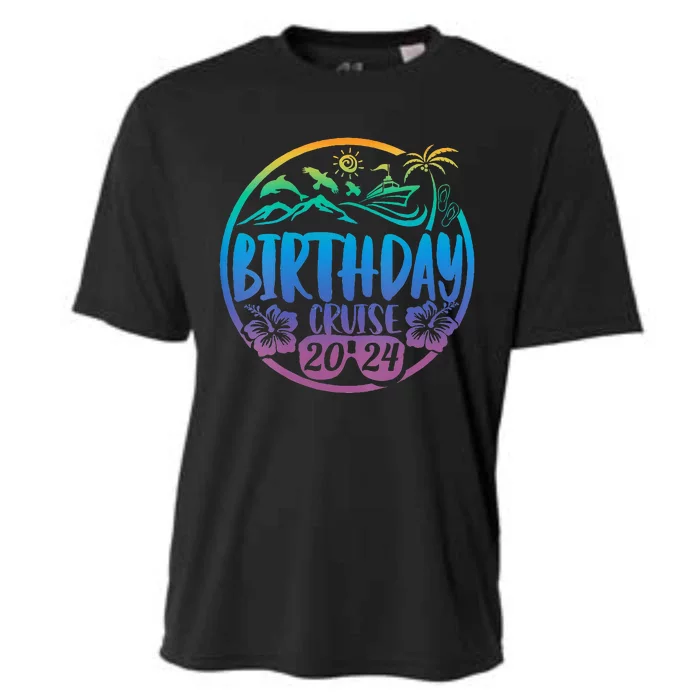 Birthday Cruise 2024 Family Cruise Trip Summer Vacation Cooling Performance Crew T-Shirt