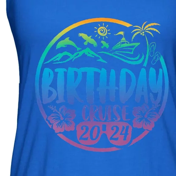 Birthday Cruise 2024 Family Cruise Trip Summer Vacation Ladies Essential Flowy Tank