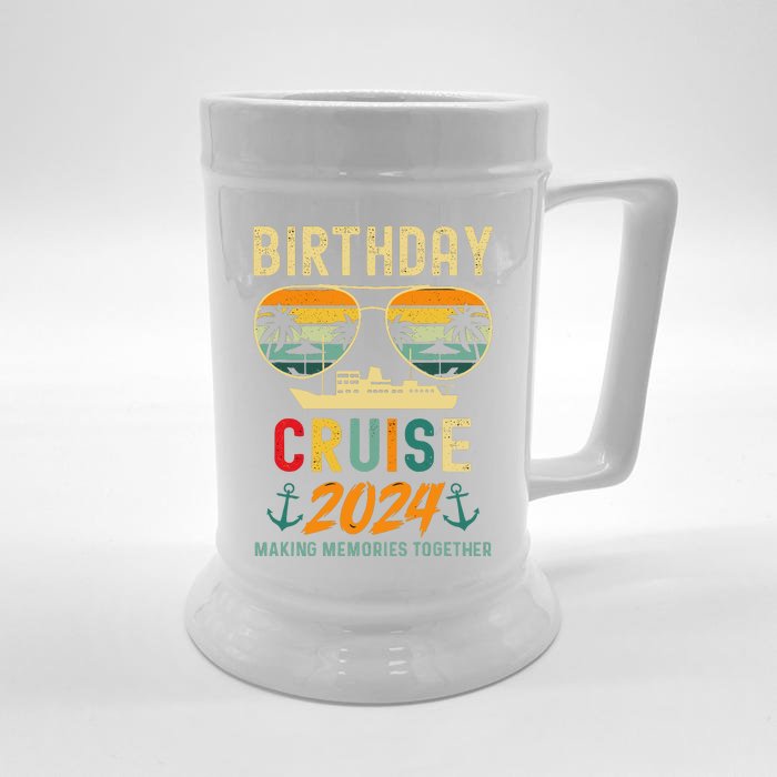 Birthday Cruise 2024 Squad Family Vacation Summer Front & Back Beer Stein