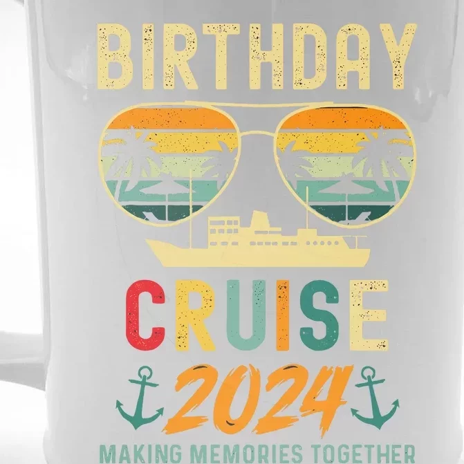 Birthday Cruise 2024 Squad Family Vacation Summer Front & Back Beer Stein