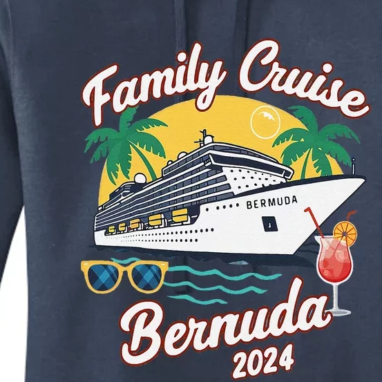 Bermuda Cruise 2024 Family Friends Group Vacation Matching Women's Pullover Hoodie