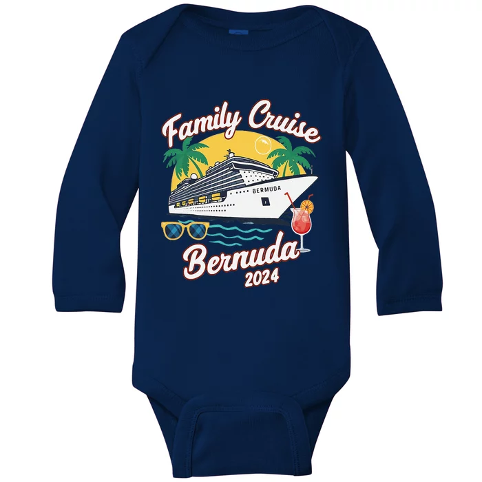 Bermuda Cruise 2024 Family Friends Group Vacation Matching Baby Long Sleeve Bodysuit