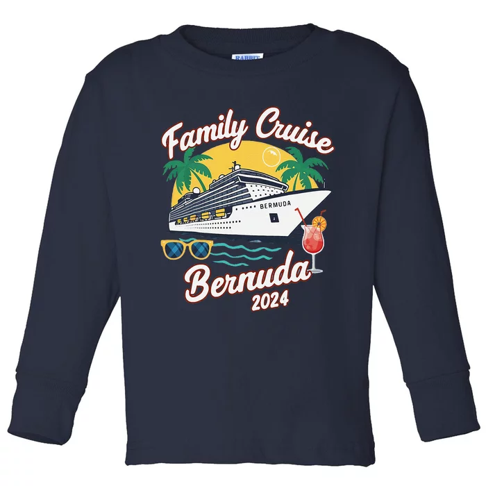 Bermuda Cruise 2024 Family Friends Group Vacation Matching Toddler Long Sleeve Shirt