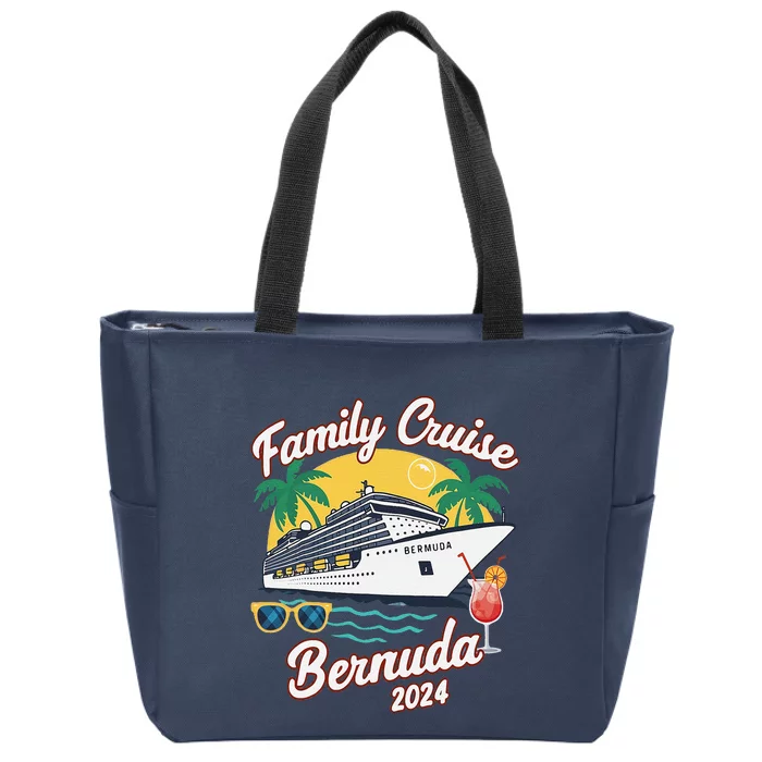 Bermuda Cruise 2024 Family Friends Group Vacation Matching Zip Tote Bag