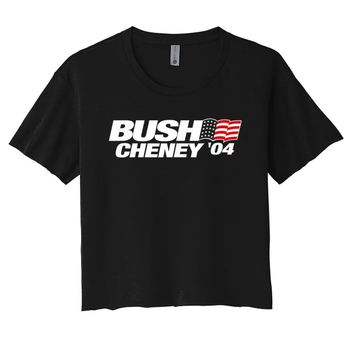 Bush Cheney 2004 Election Campaign Women's Crop Top Tee