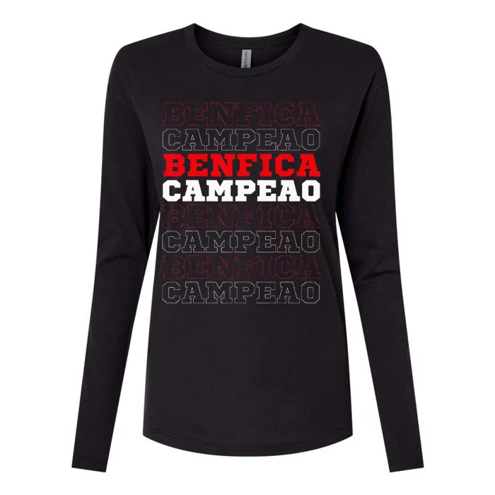 Benfica Campeao 38 Portugal Womens Cotton Relaxed Long Sleeve T-Shirt