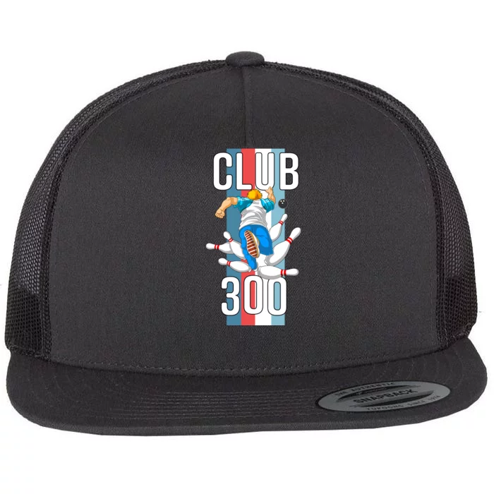 Bowling Club 300 Flat Bill Trucker Hat