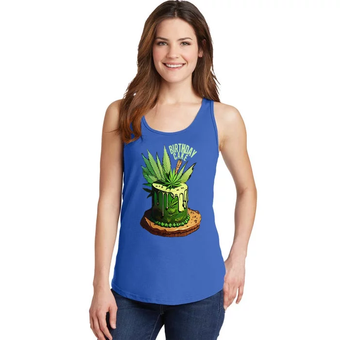 Birthday Cake 420 Cannabis Culture Stoner Weed Strain Ladies Essential Tank