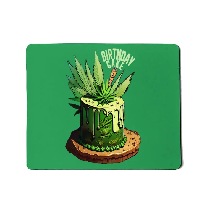 Birthday Cake 420 Cannabis Culture Stoner Weed Strain Mousepad